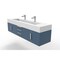 Castello Usa Nile 72" Wall Mounted  Blue Vanity With White Top And  Chrome Handles CB-MC-72BLU-CHR-2053-WH - alternate 7